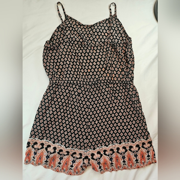 Up By Ultra Junior Pink Blue & Pink Floral Tank Top And Short Romper Size Large - Picture 11 of 12